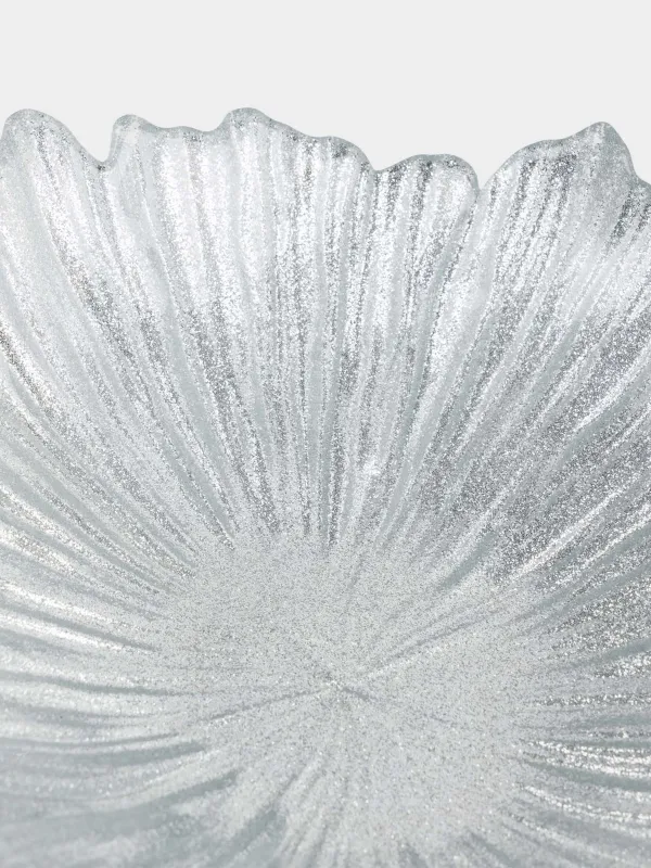 Блюдо глубокое, 21х5 см, стекло Р, серебристое, Verge, image-3