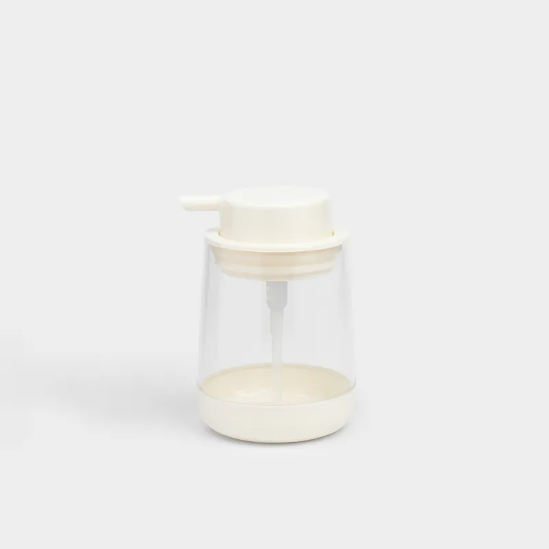 Диспенсер для жидкого мыла, 300 мл, пластик, молочный, Eleos