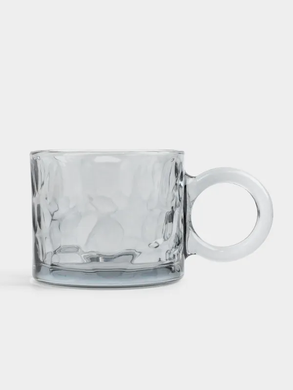 Кружка, 300 мл, стекло, серая, Clear grey, image-1