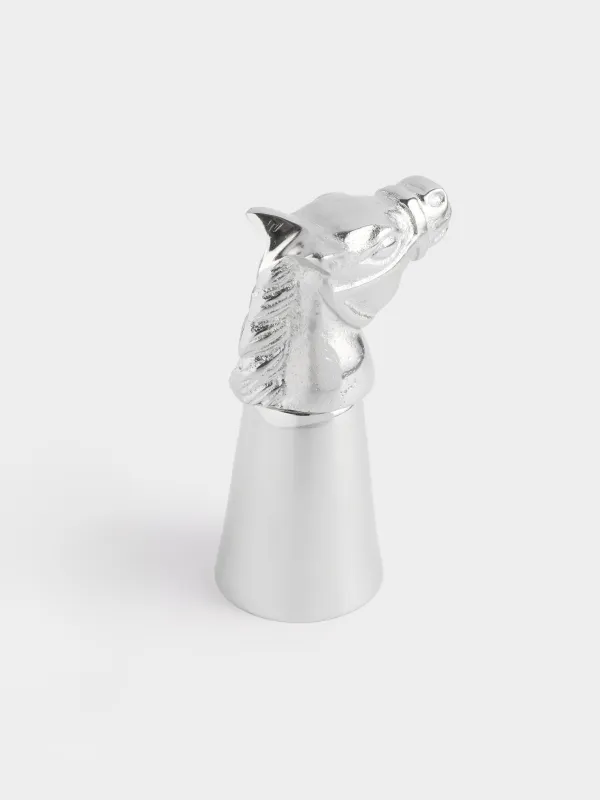 Стопка для водки, 150 мл, металл, серебристая, Конь, Horse silver, image-4