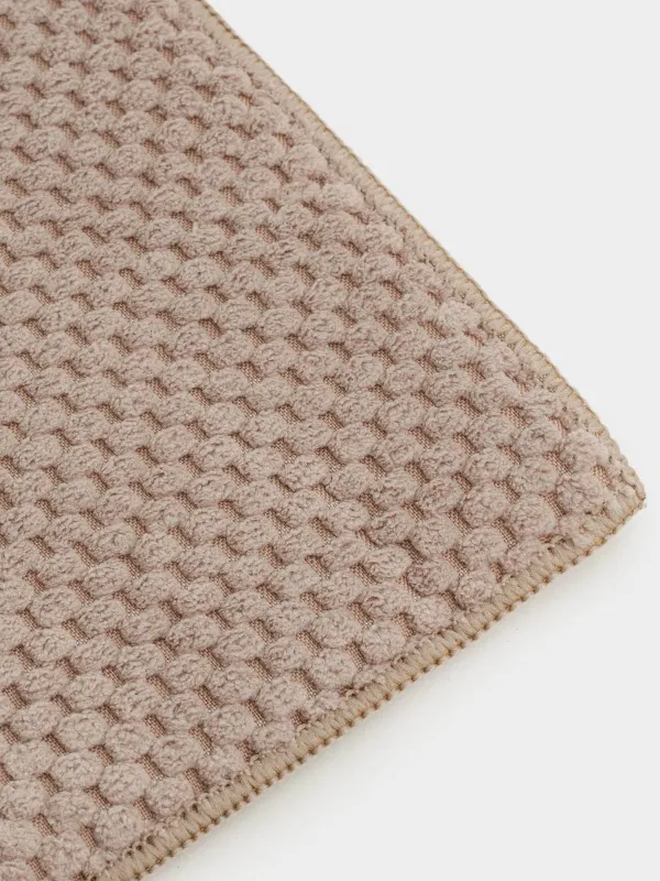 Коврик для сушки посуды, 51х38 см, микрофибра, бежевый, Clean, image-1