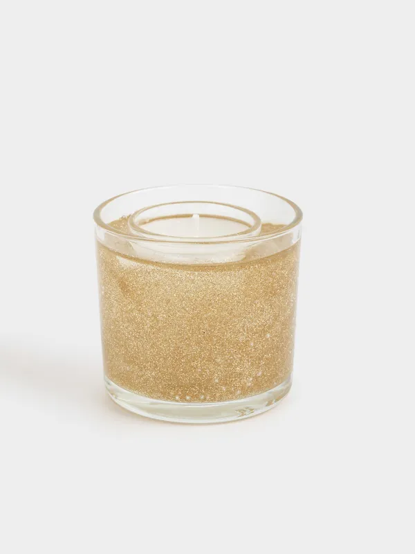 Свеча, 8 см, в подсвечнике, с блестками, Sparkle, image-0