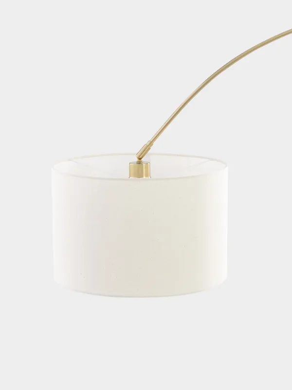 Светильник напольный, 1,95 м, металл/полиэстер, бежево-золотистый, Trend, image-1