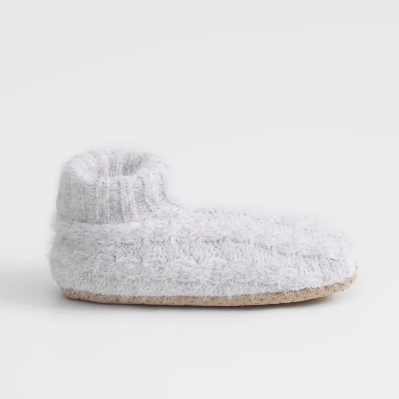 Тапочки-носки домашние, светло-серые, Hotty fuzz