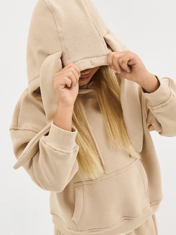 Худи детское, для девочек, бежевое, Abia, image-7