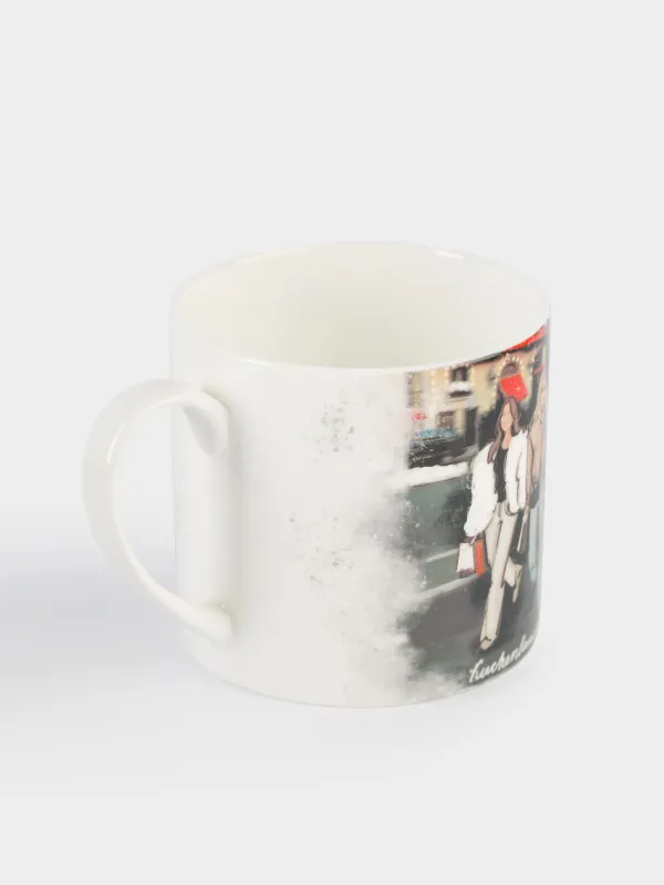 Кружка, 500 мл, Девушки с покупками, Christmas city, image-2