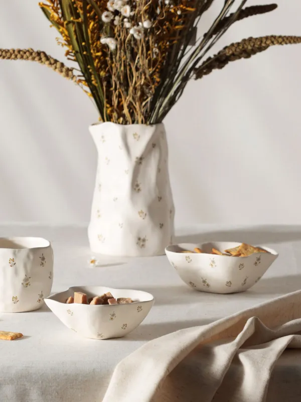 Пиала, 13х5 см, 200 мл, керамика D, молочная, Винтажные цветы, La flore, image-6