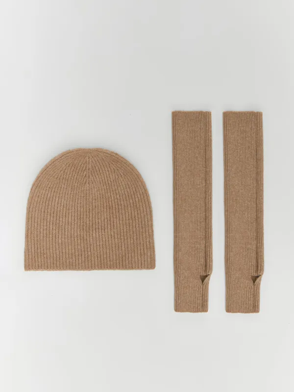 Митенки женские, удлиненные, единый размер, полиэстер/акрил, песочные, Knitting, image-3