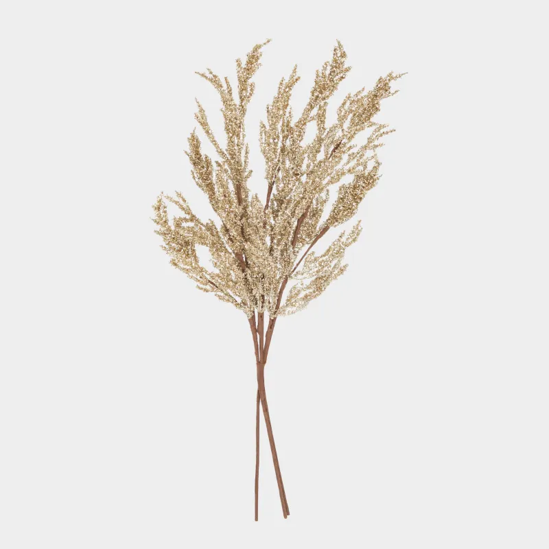 Ветка декоративная, 72 см, ПВХ/полиэстер, шампань, Ель, Conifer champagne