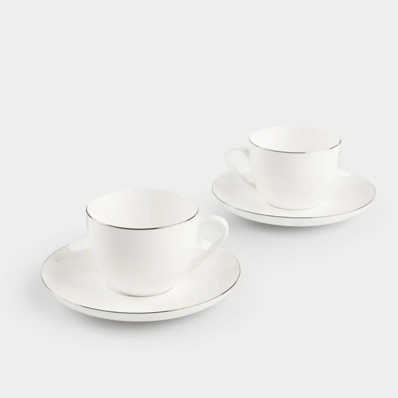 Пара чайная, на 2 персоны, 250 мл, Ideal silver