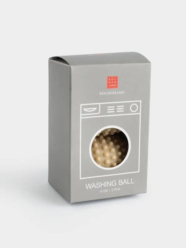 Шарик для стирки, 8 см, 2 шт, ПВХ, бежевый, Овал, Washing ball, image-4