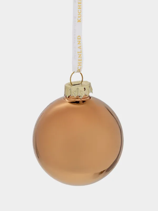 Набор елочных игрушек, 4 см, стекло, Ball sparkle, image-1