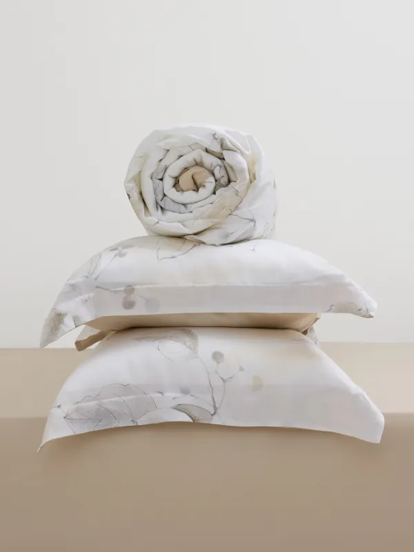 Постельное белье, евро, тенсель, Цветы с ягодами, Tencel, image-6