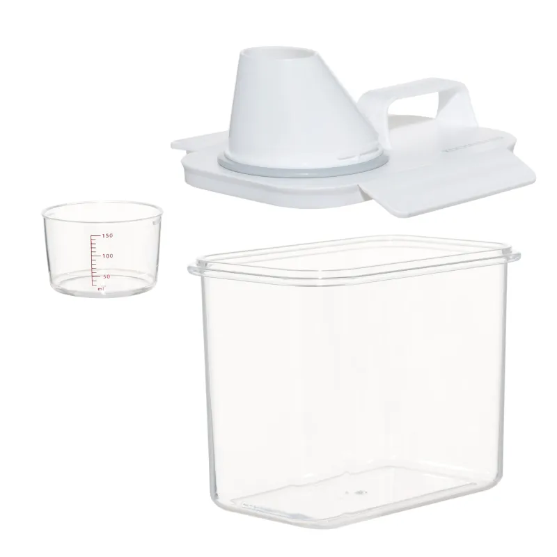 Контейнер для стирального порошка, 1,1 л, с мерником, пластик, белый, Compact, image-1