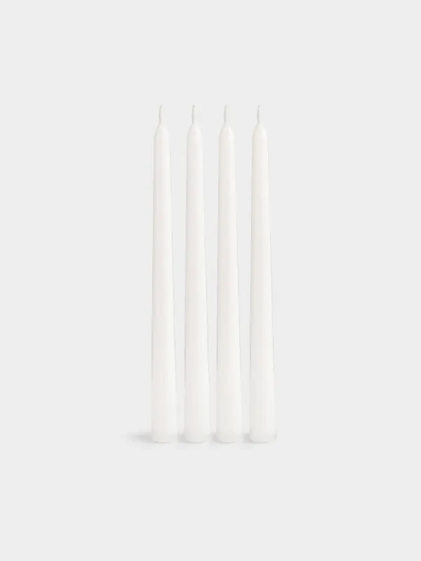 Свеча, 26 см, 4 шт, тонкая, Luxury white, image-0