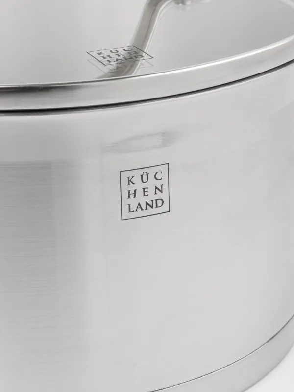 Кастрюля, 18 см, 2,5 л, с крышкой, сталь/стекло Б, Silver Stone, image-2