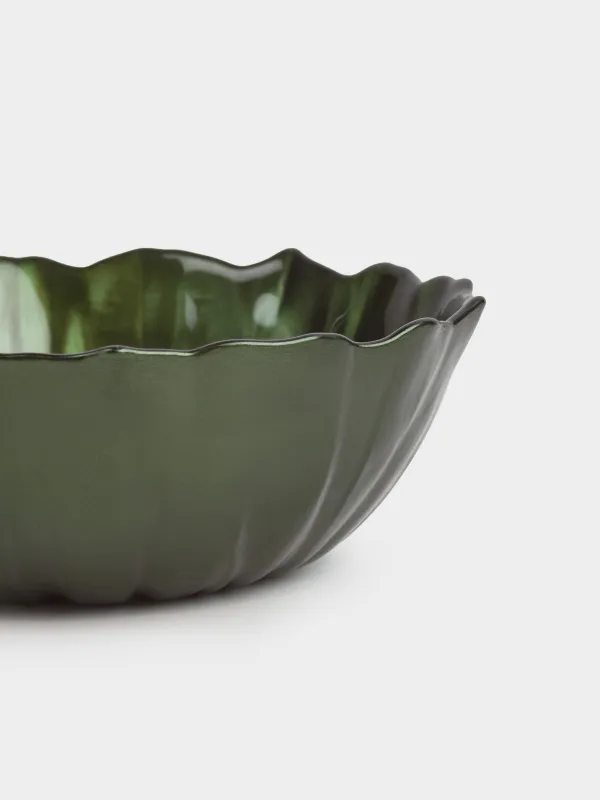 Пиала, 14х5 см, стекло, зеленая, Verge, image-3