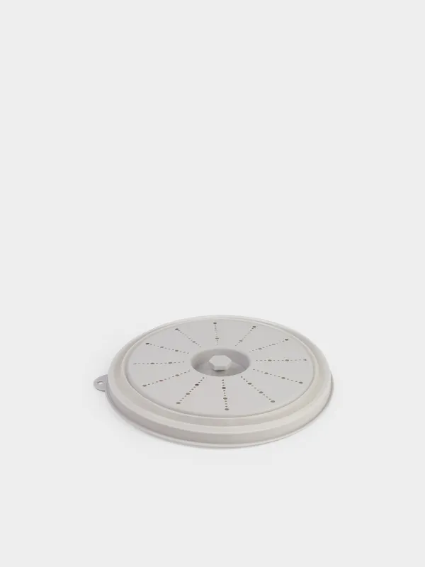 Крышка для микроволновой печи, 27 см, складная, пластик, молочная, Galori, image-2