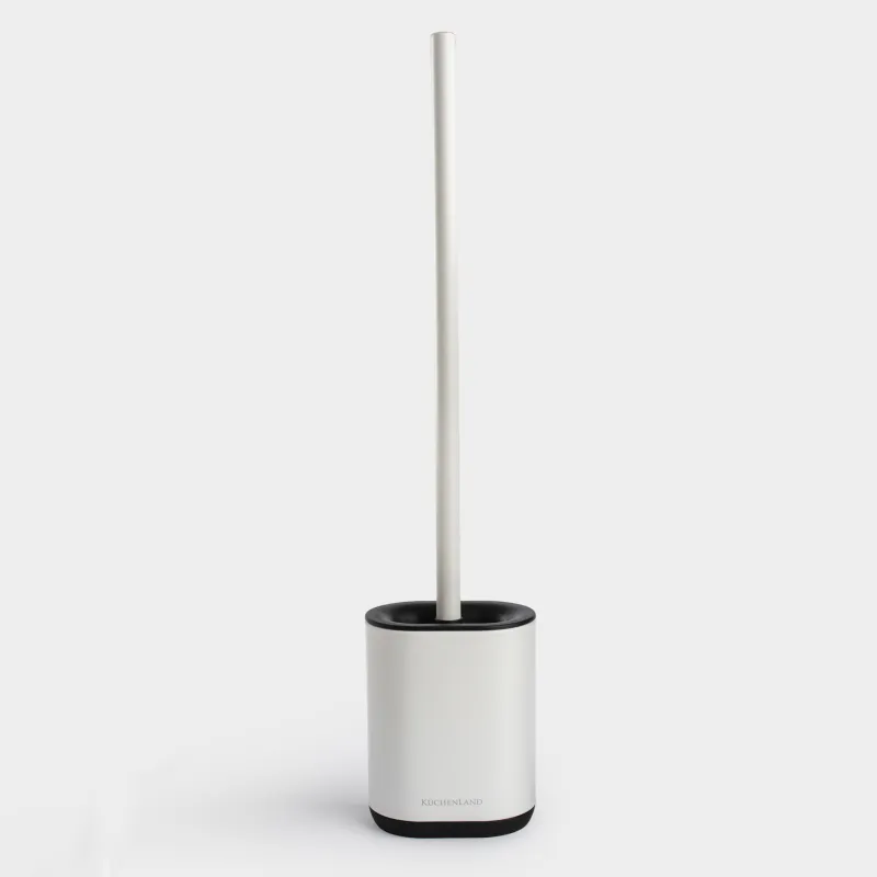 Ерш туалетный, 53 см, с подставкой, резина/металл, белый, Vesta