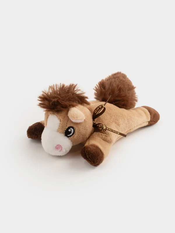 Магнит, 13 см, мягкий, полиэстер, бежевый, Лошадь, Horse cute, image-0