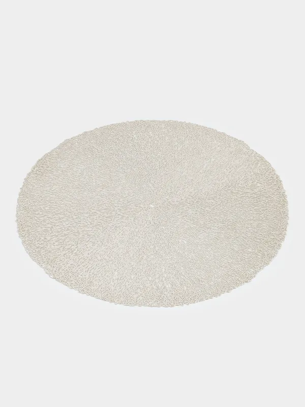 Салфетка под приборы, 38 см, ПВХ, круглая, золотистая, Паутинка, Azhur, image-1