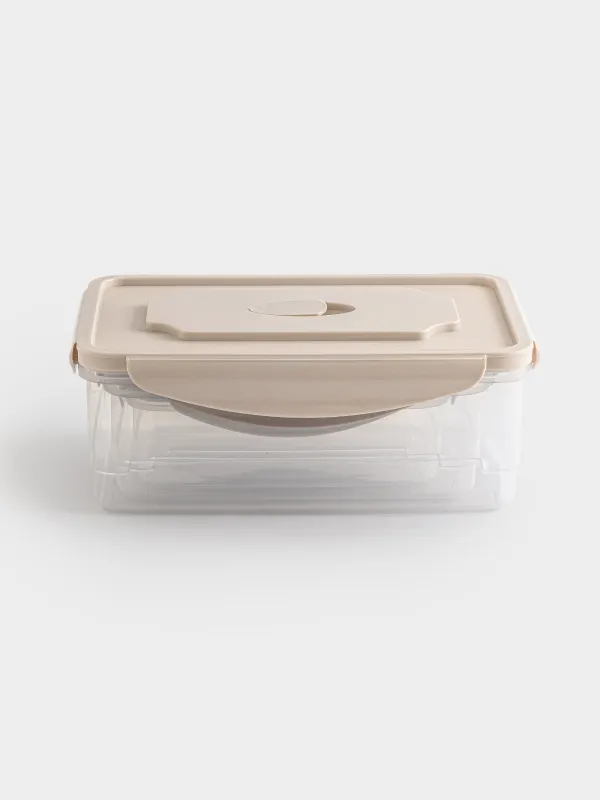 Набор контейнеров, 3 шт, с клипсами, с клапаном, пластик, прямоугольный, пастель, Clip, image-3