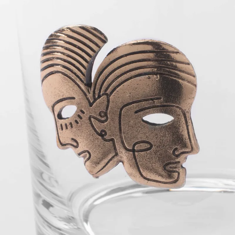 Стакан для виски, 10 см, 340 мл, стекло/металл, золотистый, Близнецы, Zodiac, image-2