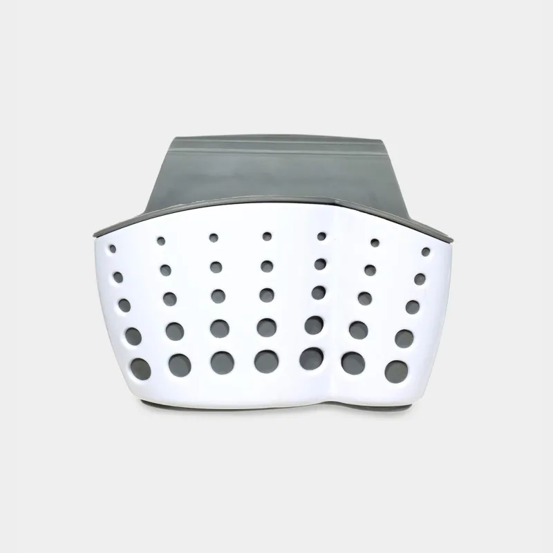 Держатель для кухонной губки, 12х8/23 см, подвесной, пластик/резина, серый, Круги, Keeping