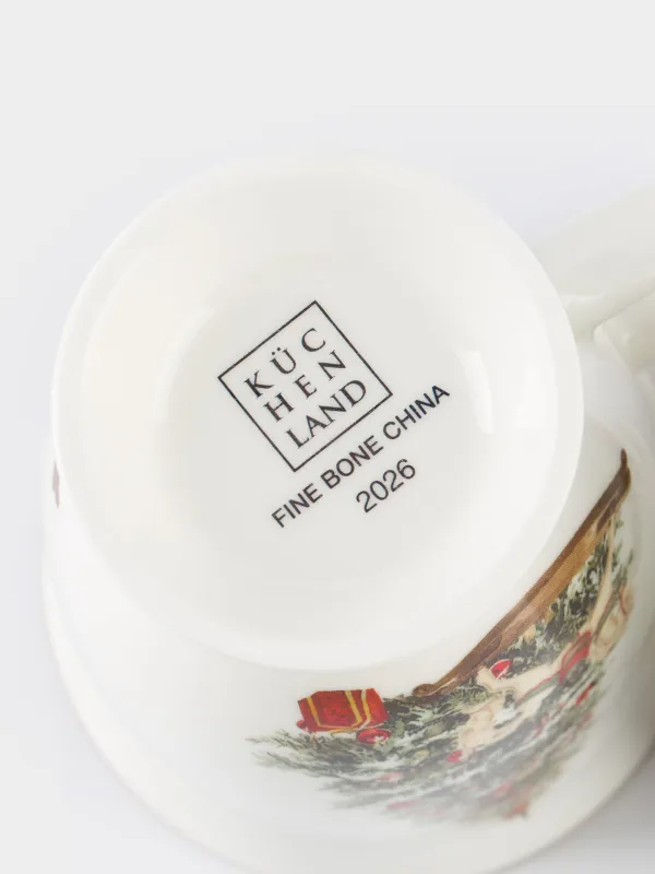 Кружка, 280 мл, 2 шт, фарфор F, Лошадка с елкой/Лошадка с бантом, Christmas miracle classic, image-7