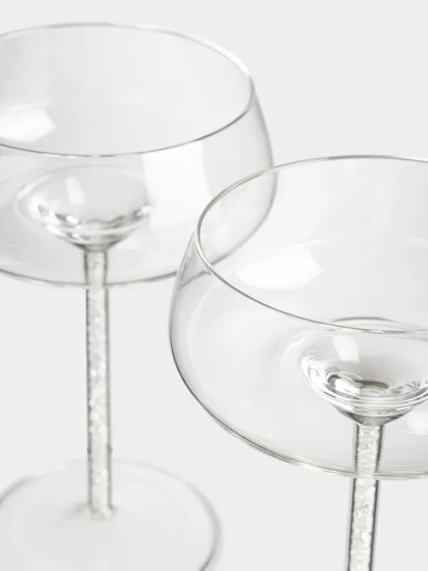 Бокал-креманка для шампанского, 2 шт, со стразами, Sorento crystal, image-3