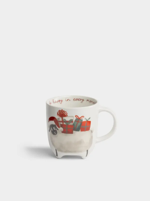 Кружка, 360 мл, Овечка с подарками, Christmas sheep, image-0