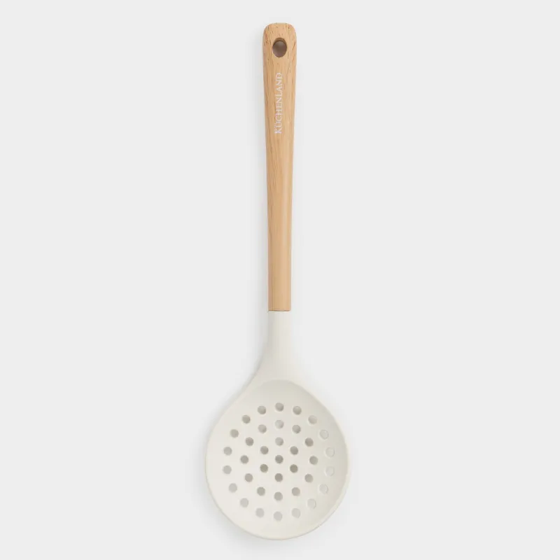 Шумовка, 32 см, силикон/пластик, бежевая, Letia