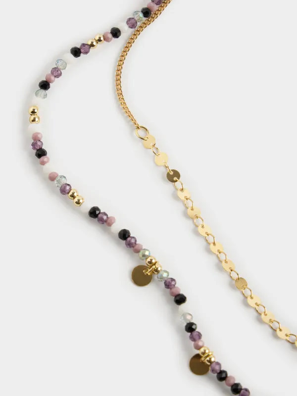 Цепочка, 2 шт, Цветные камни, Mineral, image-1