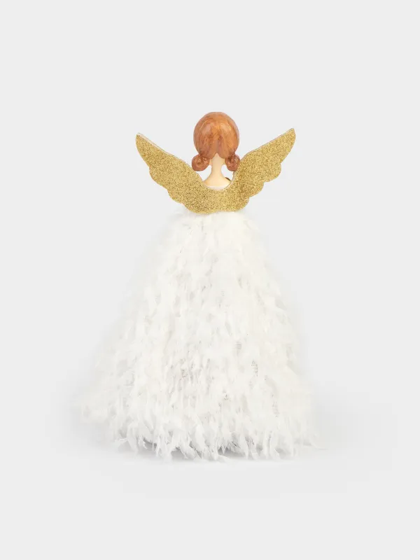 Изделие декоративное, 24 см, с подсветкой, полиэстер/пластик, бело-золотистое, Angel figurine, image-1