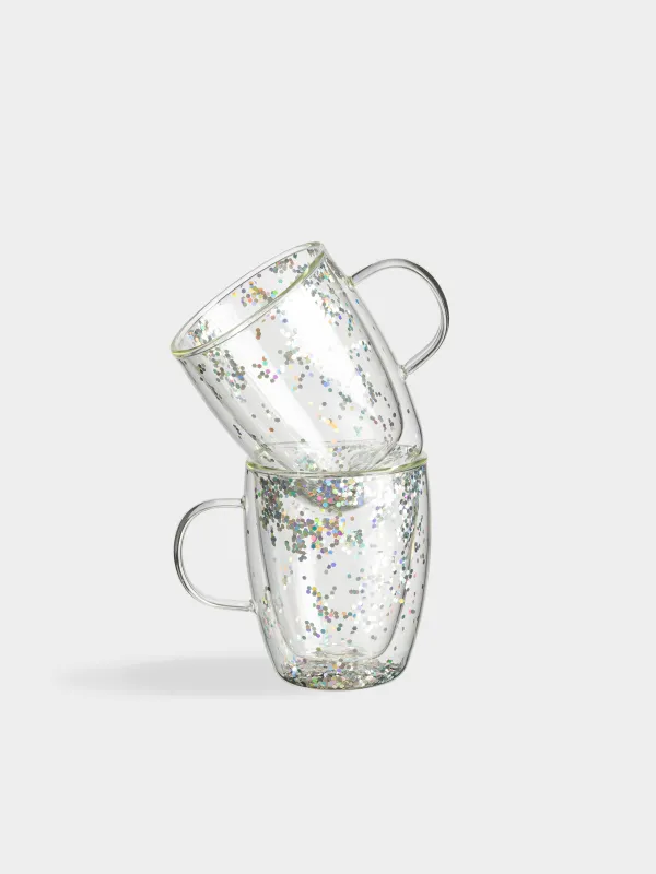 Кружка, 290 мл, 2 шт, с блестками, Air sparkly, image-0