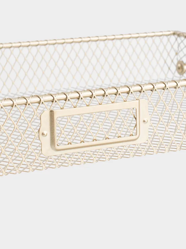 Этажерка, 3-х ярусная, 42х27х82 см, металл, золотистая, Compact gold , image-4