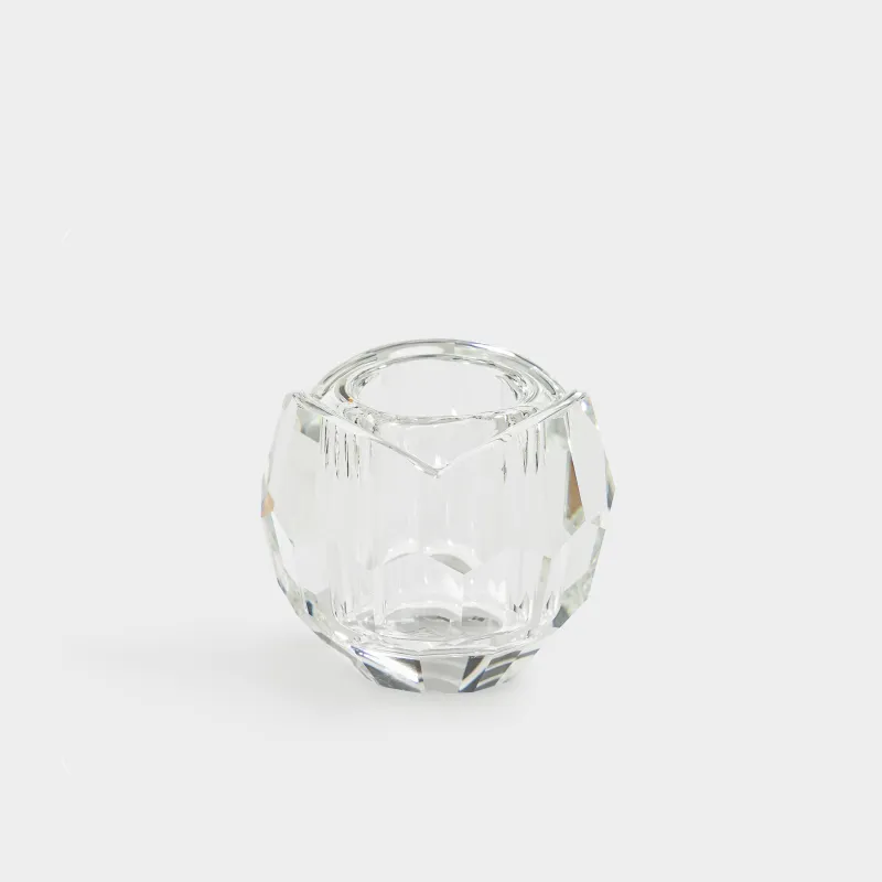 Подсвечник, 4x4 см, для тонкой свечи, кристальное стекло, Lux crystal