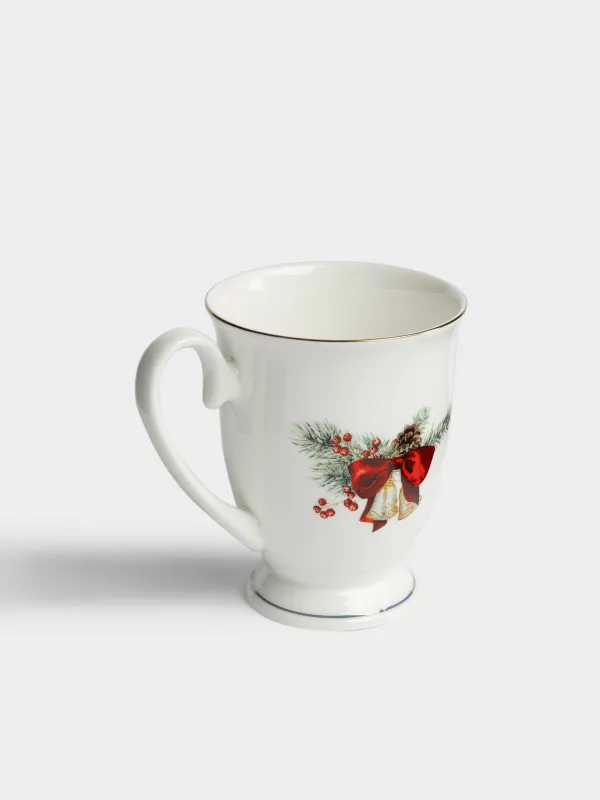 Кружка, 280 мл, 2 шт, Елка с подарками/Колокольчики с бантом, Christmas miracle classic, image-3