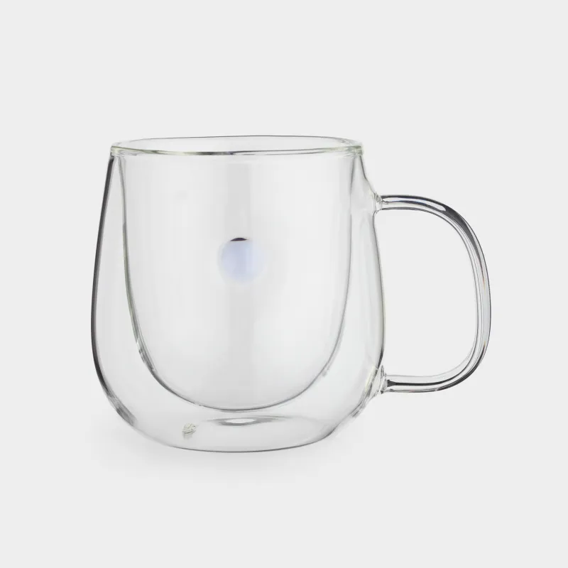 Кружка, 280 мл, стекло Б, Сиреневая точка, Air decor