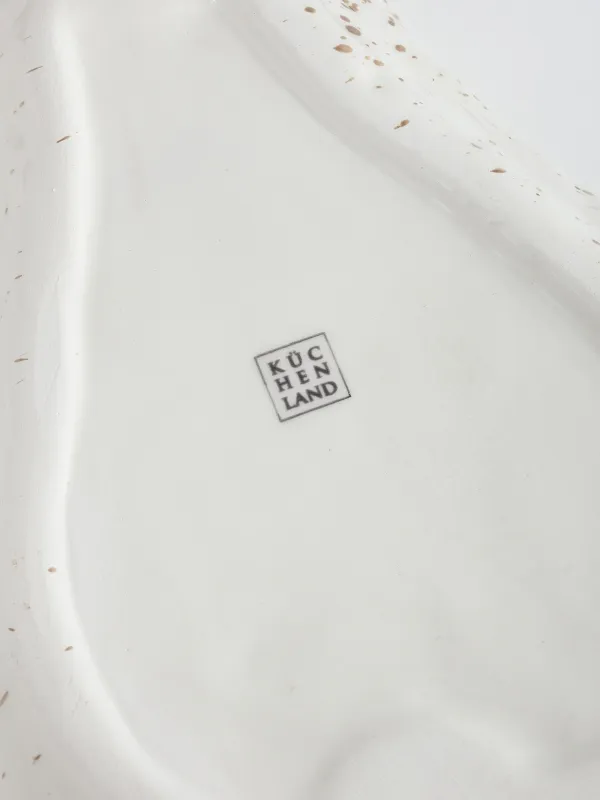 Конфетница, 24х15 см, керамика, молочная, в крапинку, Еж на тыкве, Slight frost, image-5