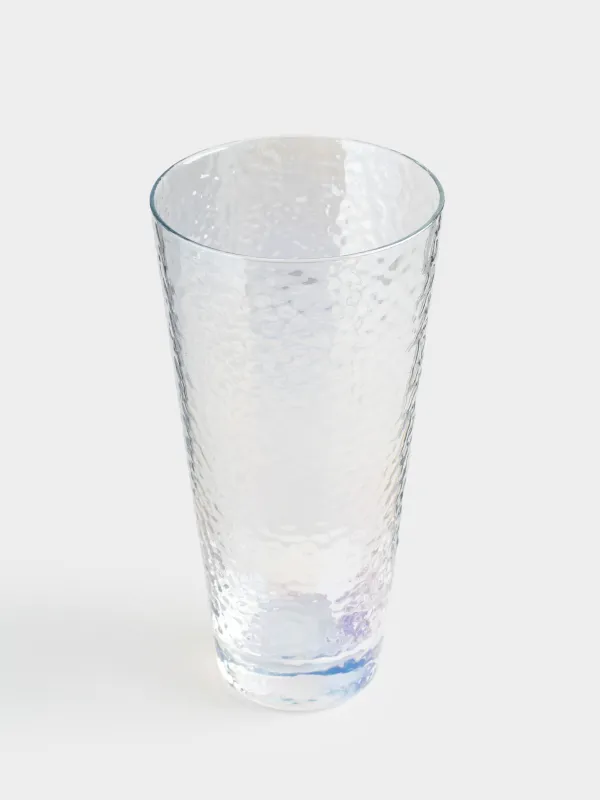 Стакан, 17 см, 450 мл, стекло, перламутр, Ripply polar, image-1
