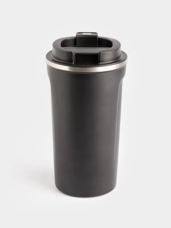 Термокружка, 500 мл, сталь/пластик, черная, Конное поло, Coffee time, image-4