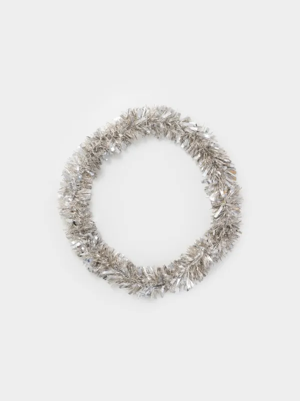 Гирлянда декоративная, 2 м, мишура, серебристая, L, Tinsel christmas, image-3