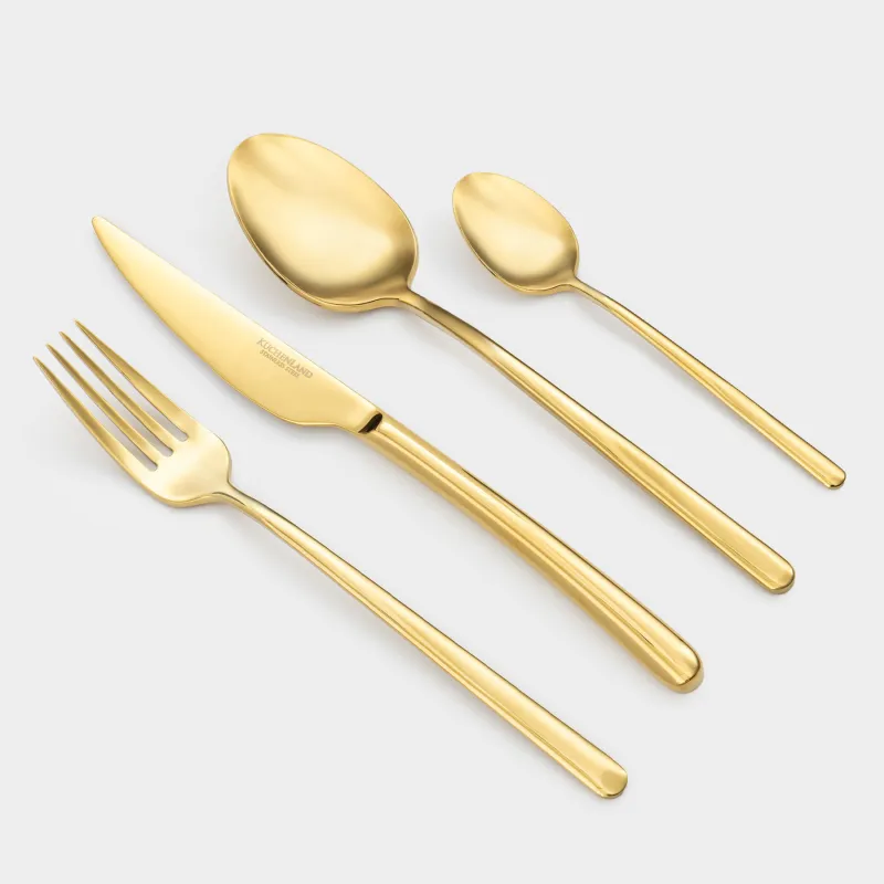 Столовые приборы, 6 перс, 24 пр, сталь, золотистые, Toscana gold