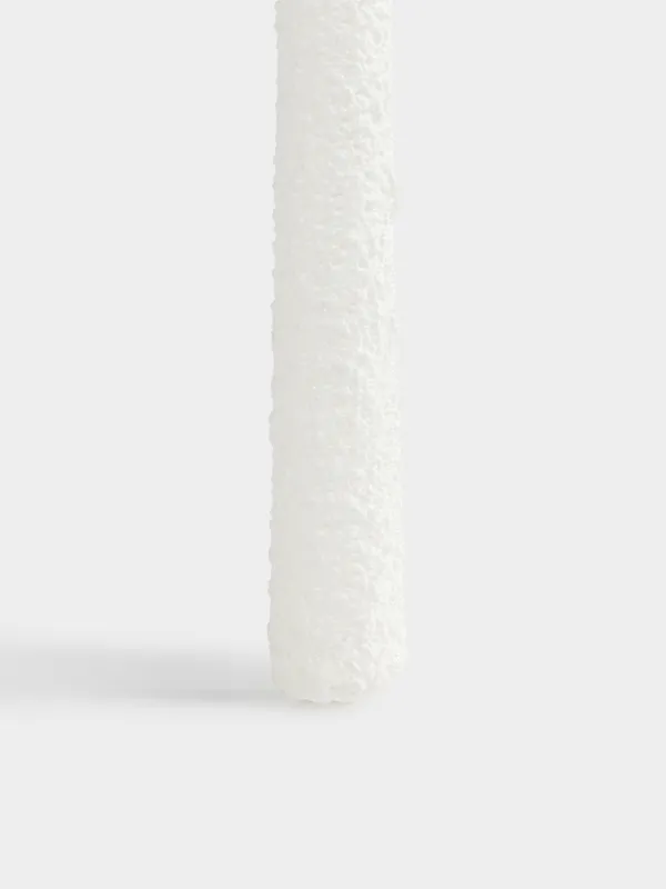 Свеча, 25 см, тонкая, с блестками, Snowy candle, image-1