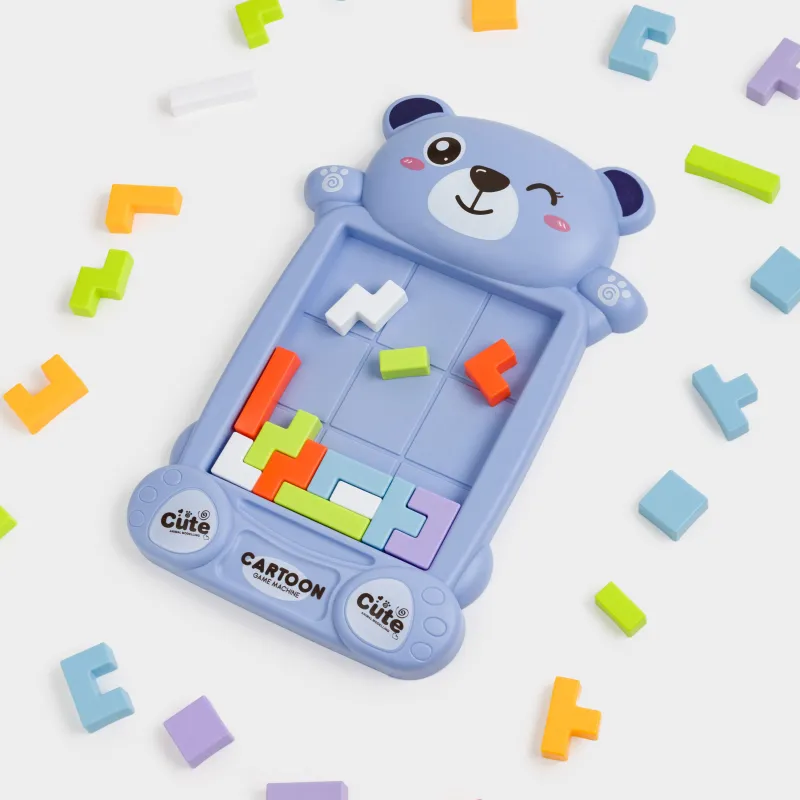 Игра-головоломка, 19 см, развивающая, пластик, синяя, Мишка, Bear, image-1