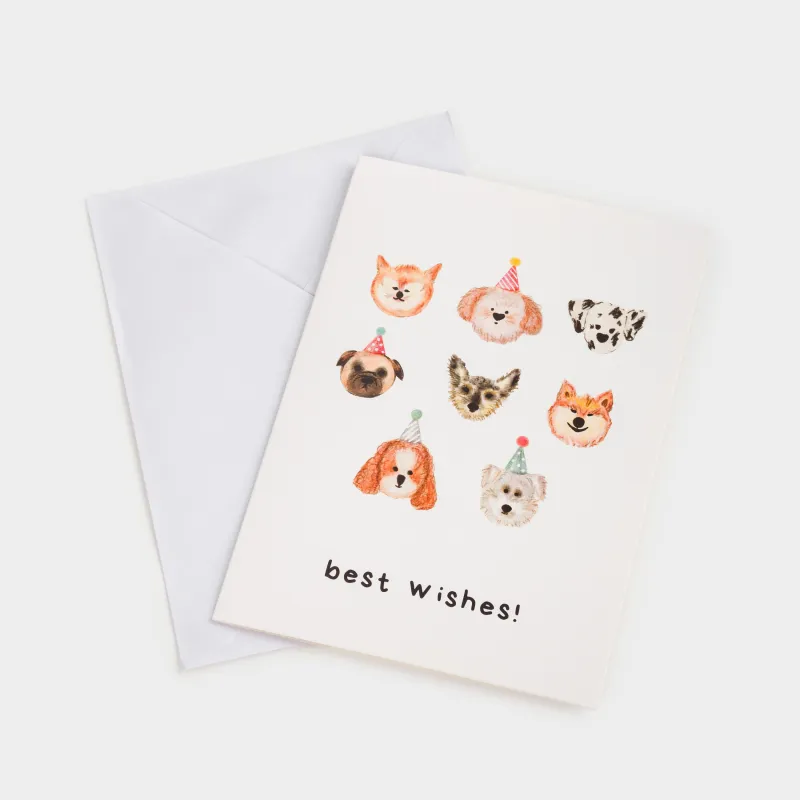 Открытка подарочная, 12х17 см, бумага, серая, Собаки, Birthday, image-7