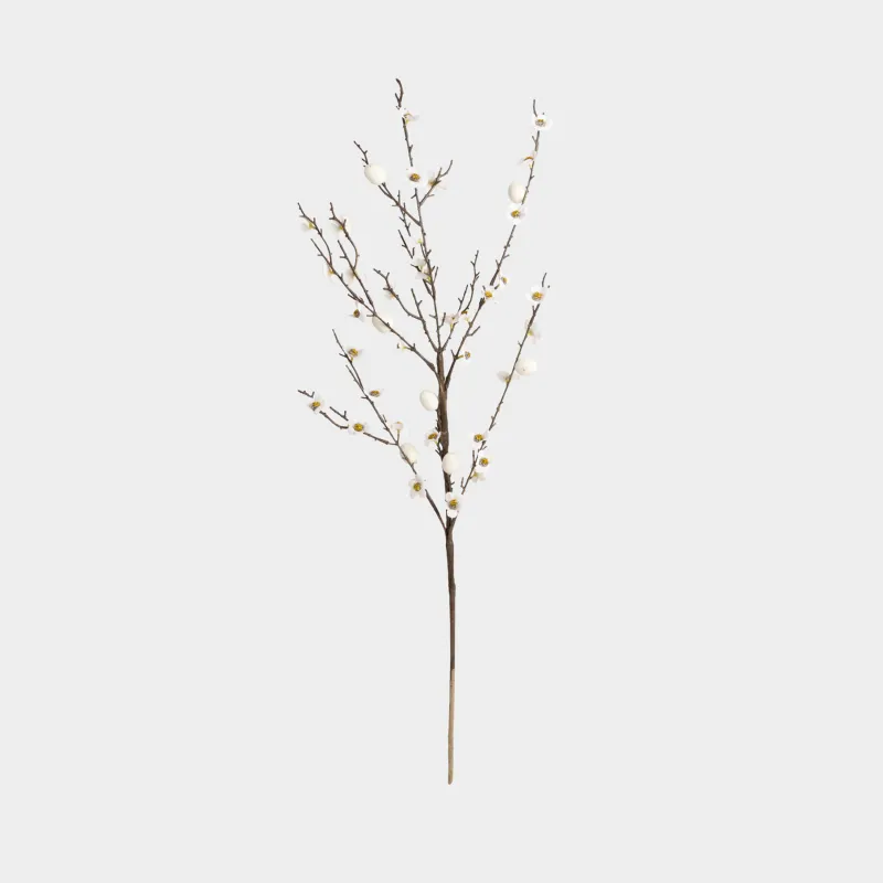 Ветка декоративная, 96 см, пенопласт/пластик, Пасхальные яйца и цветы, Natural Easter decor