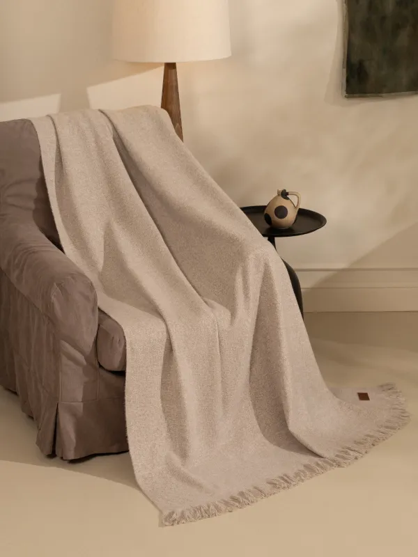 Плед, 130х170 см, с бахромой, полиэстер, светло-коричневый, Neutral, image-2