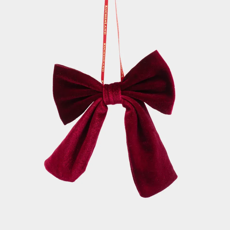 Игрушка елочная, 12х15 см, полиэстер, красная, Бархатный бант, Vogue bow